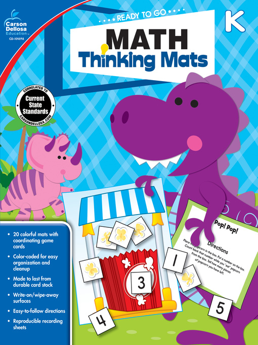 Title details for Math Thinking Mats, Grade K by Carson Dellosa Education - Available